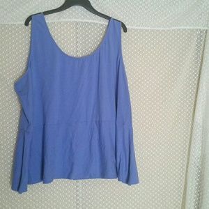 Jessica London plus size 5x 30/32 blue top used